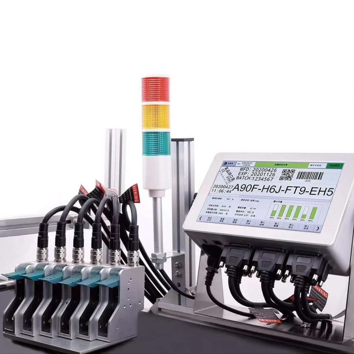 Kelier 3-6 Printing Heads Egg QR Code Printer Online Inkjet Coders Printer